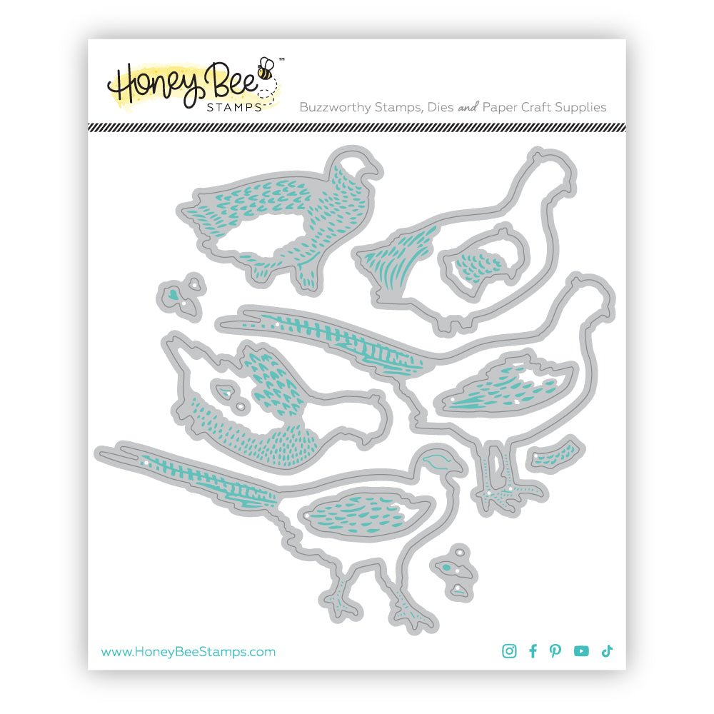 Lovely Layers: Pheasant - Honey Cuts - Stand - Alone Dies - Honey Bee Stamps