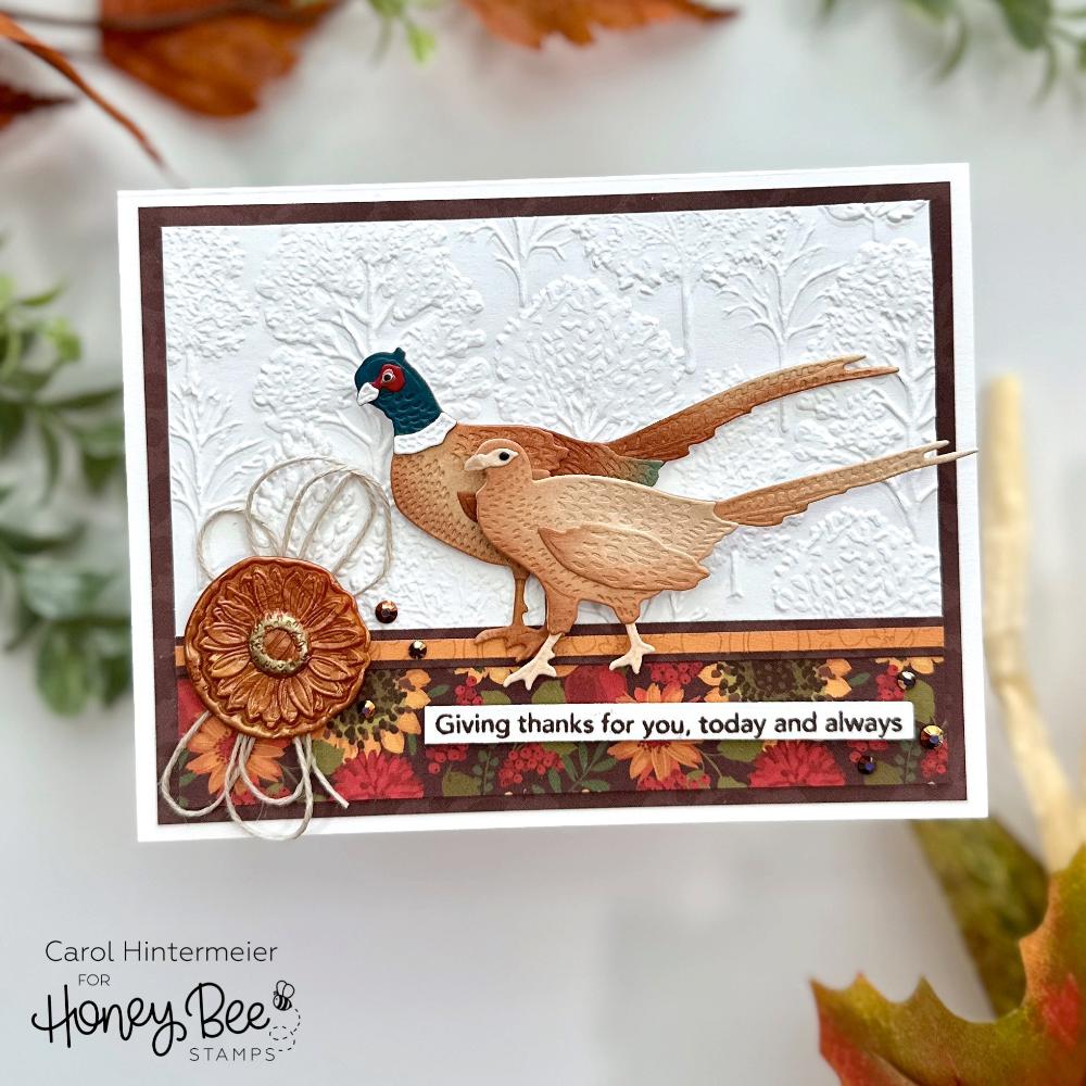 Lovely Layers: Pheasant - Honey Cuts - Stand - Alone Dies - Honey Bee Stamps