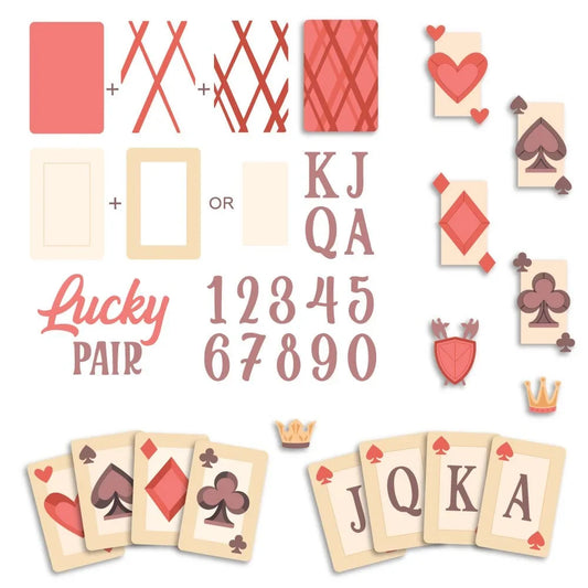 Lovely Layers: Playing Cards - Honey Cuts - Stand - Alone Dies - Honey Bee Stamps
