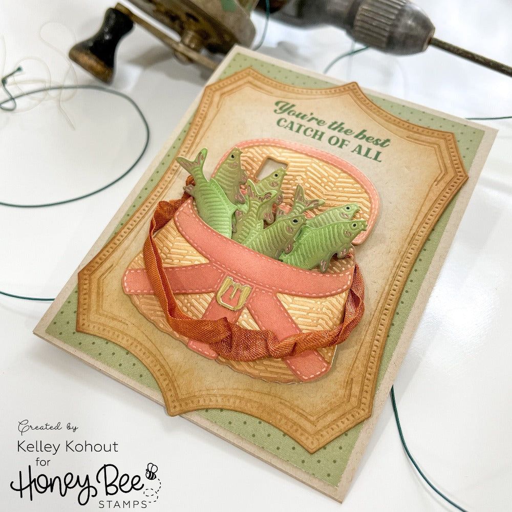 Lovely Layers: Rod & Reel - Honey Cuts - Stand - Alone Dies - Honey Bee Stamps