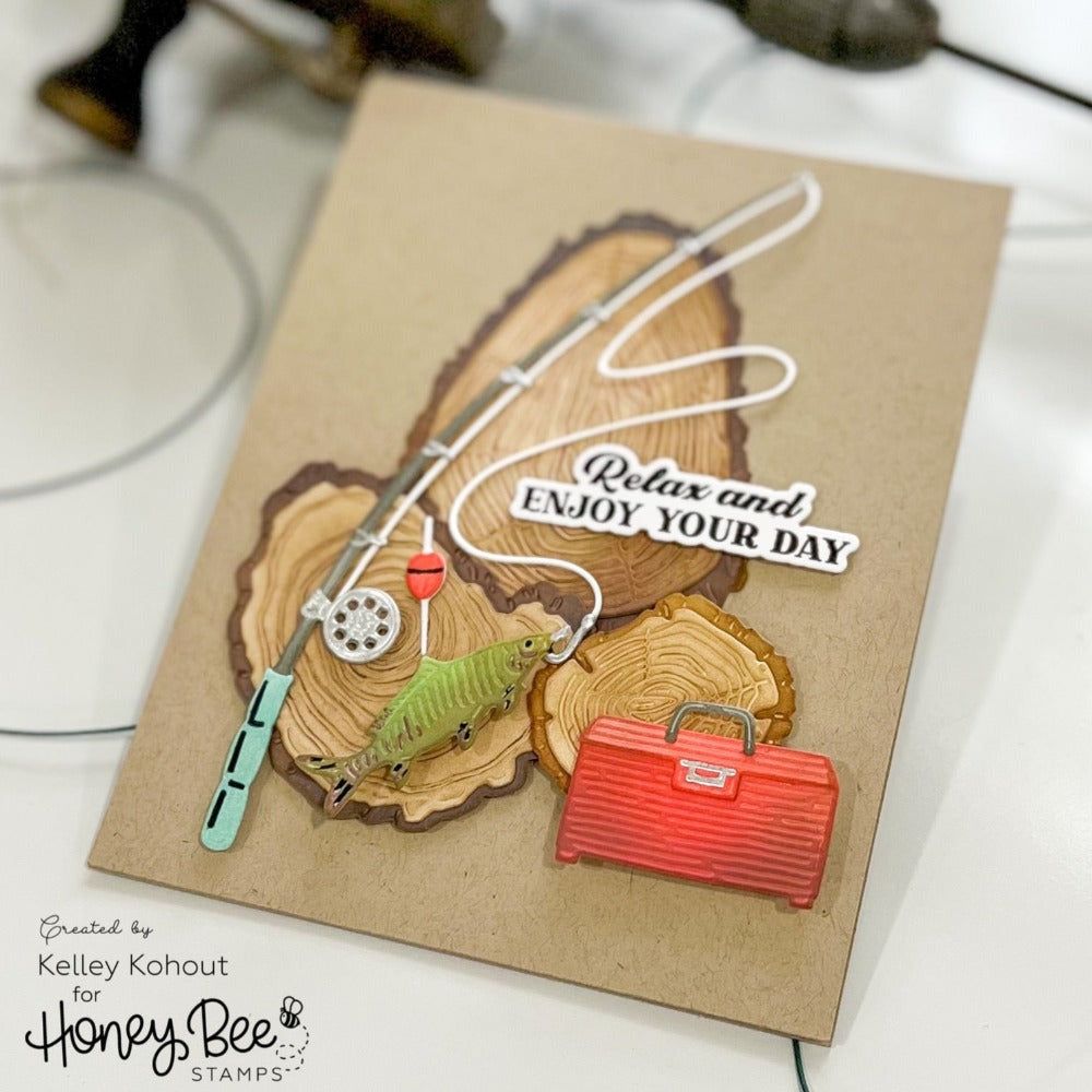 Lovely Layers: Rod & Reel - Honey Cuts - Stand - Alone Dies - Honey Bee Stamps