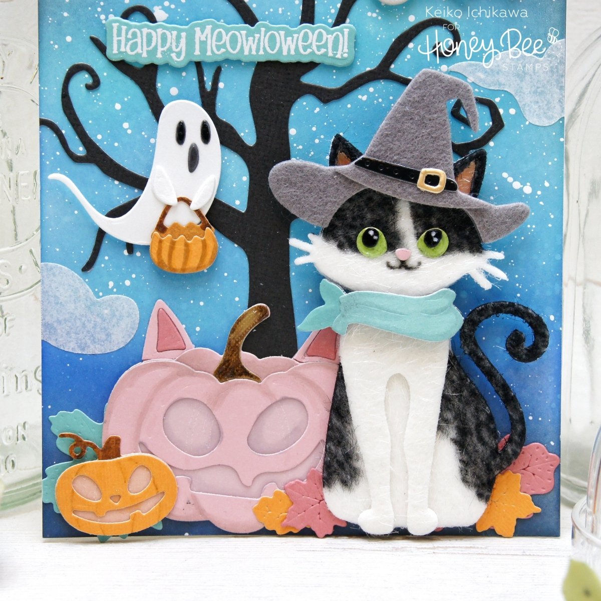 Lovely Layers: Scaredy Cat - Honey Cuts - Stand - Alone Dies - Honey Bee Stamps