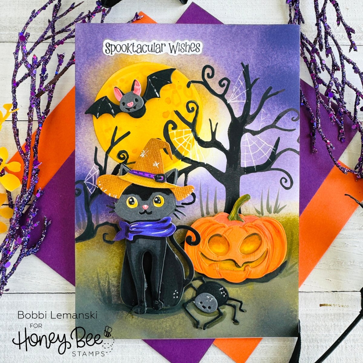 Lovely Layers: Scaredy Cat - Honey Cuts - Stand - Alone Dies - Honey Bee Stamps