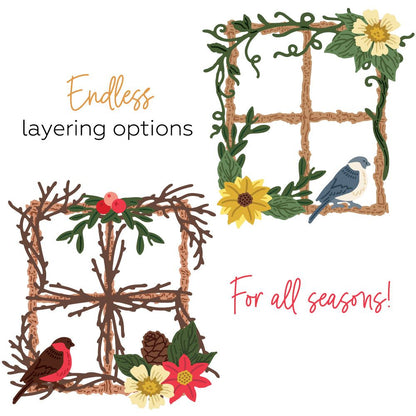 Lovely Layers: Seasonal Frame - Honey Cuts - Stand - Alone Dies - Honey Bee Stamps