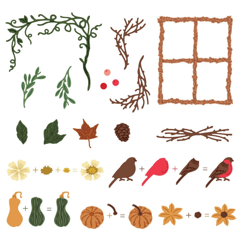 Lovely Layers: Seasonal Frame - Honey Cuts - Stand - Alone Dies - Honey Bee Stamps