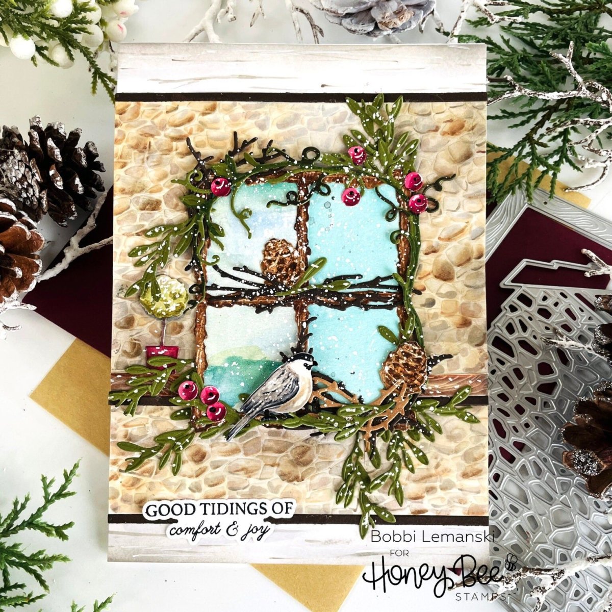 Lovely Layers: Seasonal Frame - Honey Cuts - Stand - Alone Dies - Honey Bee Stamps