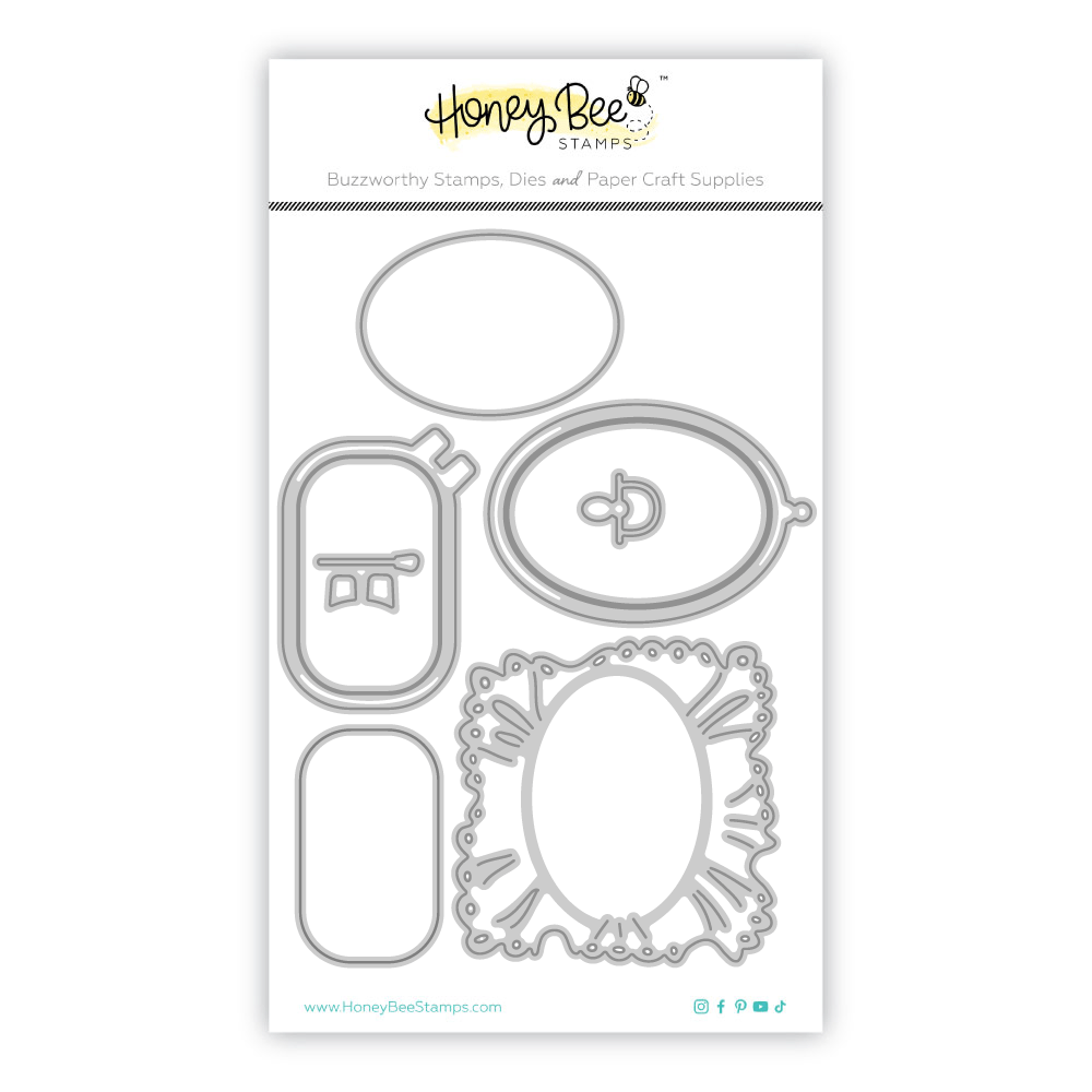 Lovely Layers: Shaped Embroidery Hoop - Honey Cuts - Stand - Alone Dies - Honey Bee Stamps