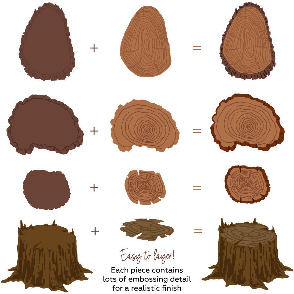 Lovely Layers: Slice & Stump - Honey Cuts - Stand - Alone Dies - Honey Bee Stamps