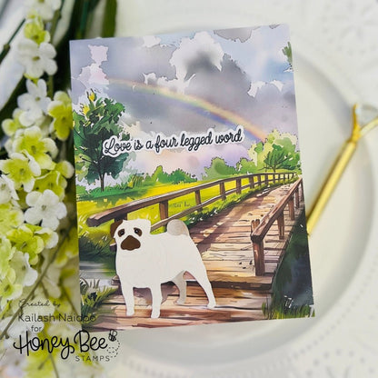 Lovely Layers: Small Dogs - Honey Cuts - Stand - Alone Dies - Honey Bee Stamps