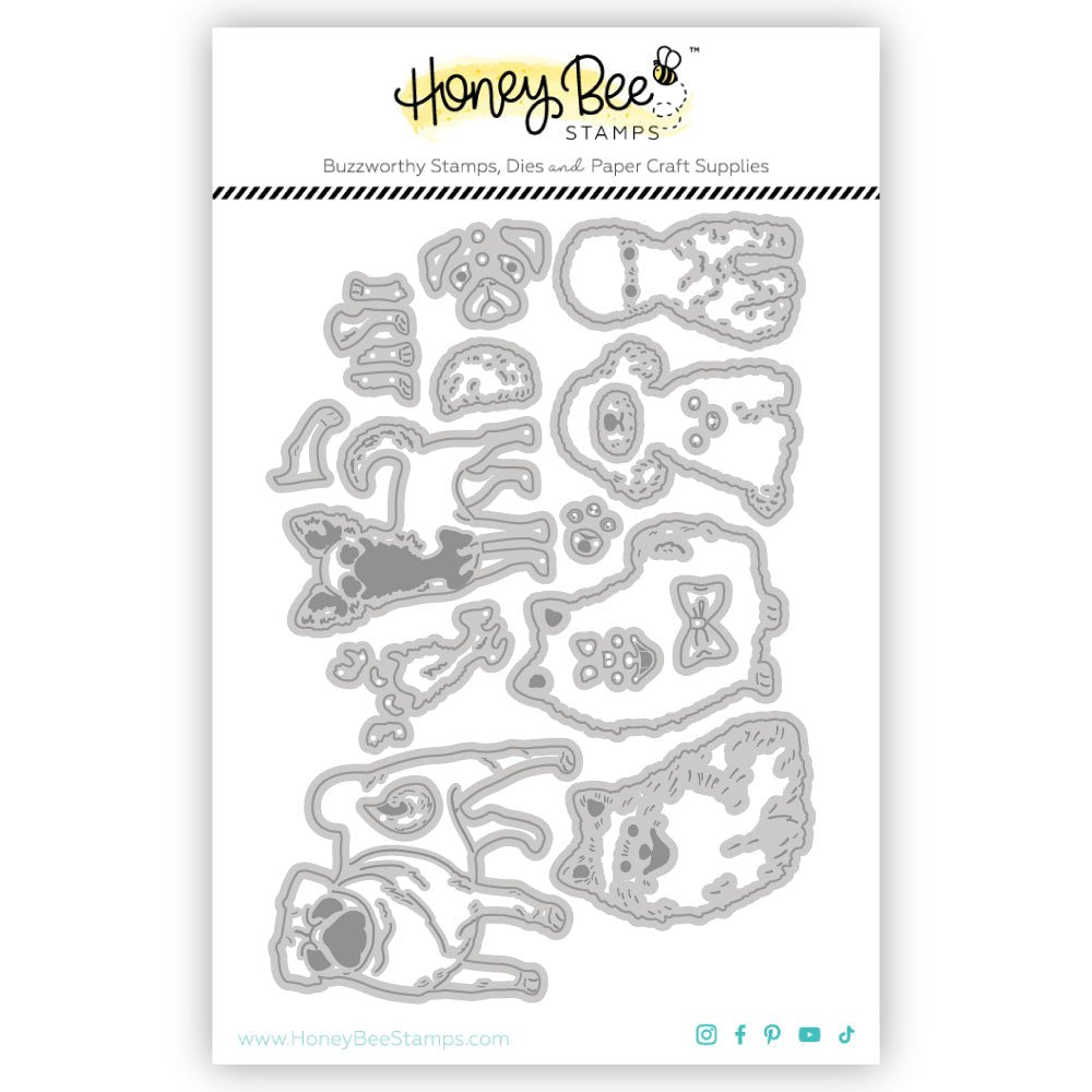 Lovely Layers: Small Dogs - Honey Cuts - Stand - Alone Dies - Honey Bee Stamps
