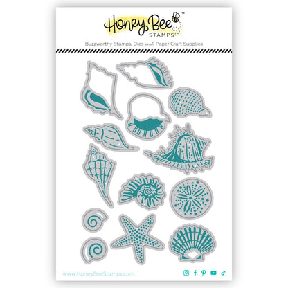 Lovely Layers: Small Seashells - Honey Cuts - Stand - Alone Dies - Honey Bee Stamps