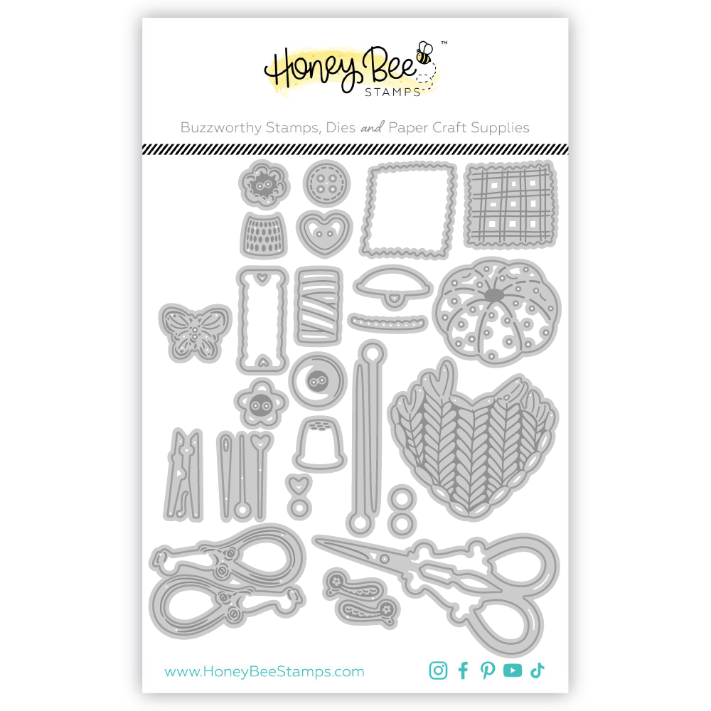 Lovely Layers: Stitching Elements - Honey Cuts - Stand - Alone Dies - Honey Bee Stamps