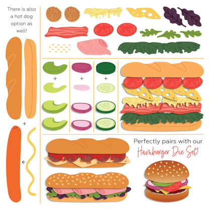 Lovely Layers: Sub Sandwich - Honey Cuts Stand-Alone Dies - Honey Bee Stamps