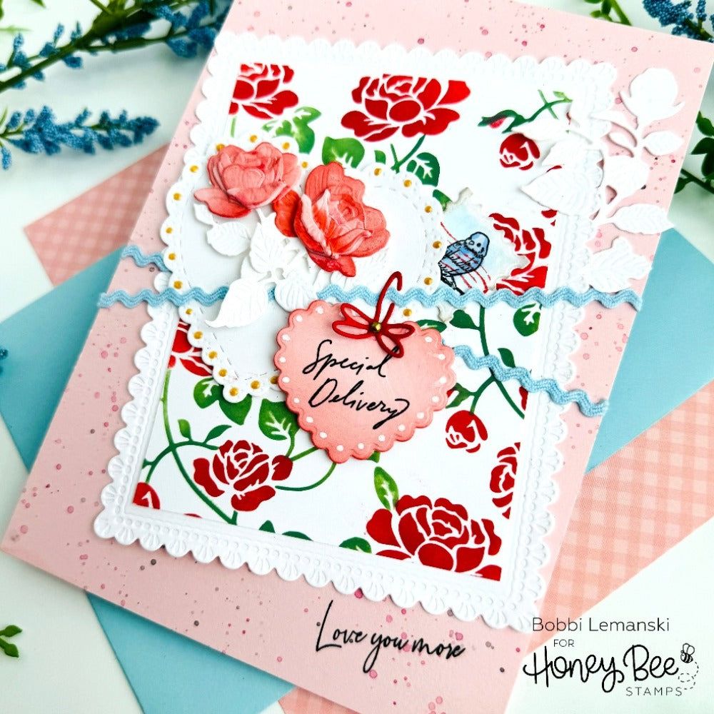 Lovely Layers: Sweetheart Roses - Honey Cuts - Stand - Alone Dies - Honey Bee Stamps