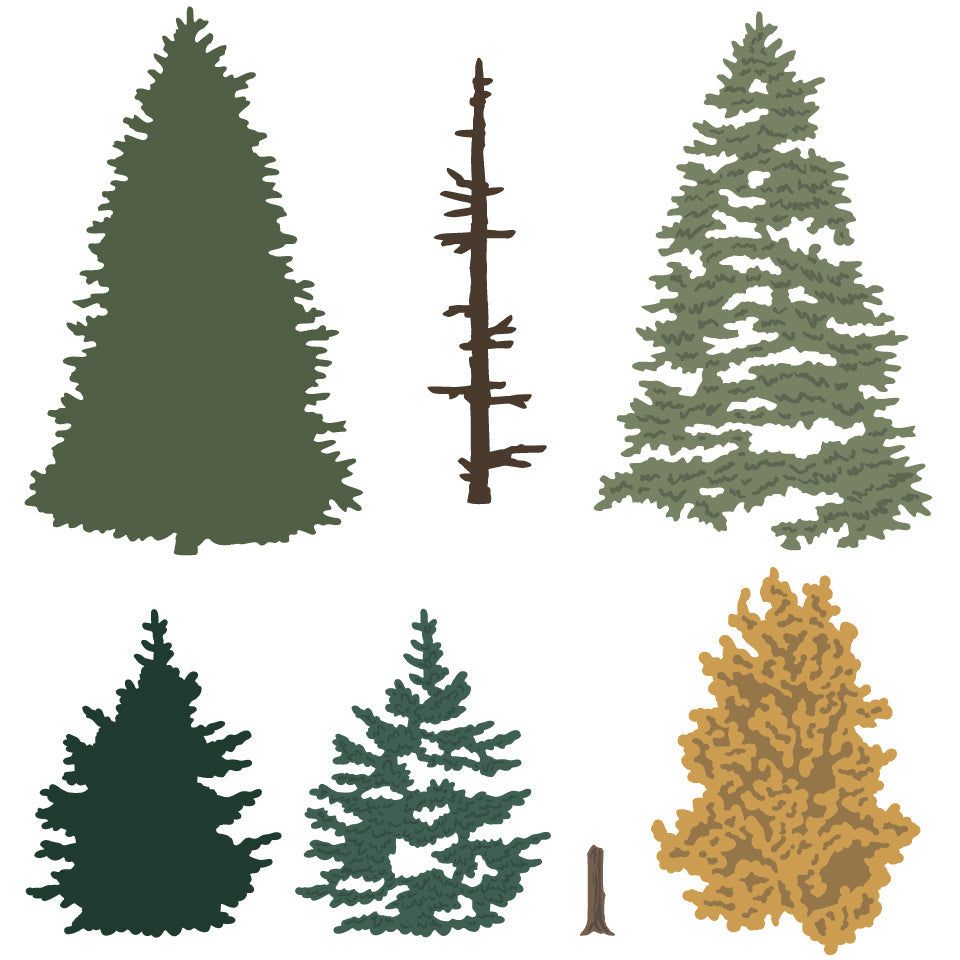 Lovely Layers: Trees - Honey Cuts - Stand - Alone Dies - Honey Bee Stamps