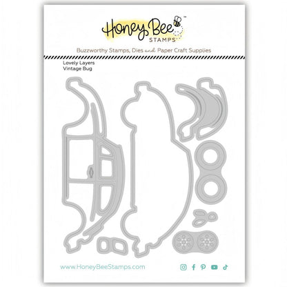 Lovely Layers: Vintage Bug - Honey Cuts Stand - Alone Dies - Honey Bee Stamps