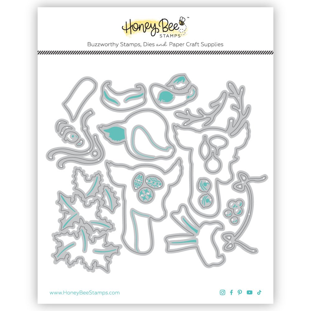 Lovely Layers: Vintage Reindeer - Honey Cuts - Stand - Alone Dies - Honey Bee Stamps