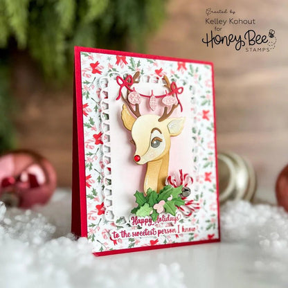 Lovely Layers: Vintage Reindeer - Honey Cuts - Stand - Alone Dies - Honey Bee Stamps