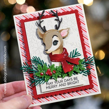 Lovely Layers: Vintage Reindeer - Honey Cuts - Stand - Alone Dies - Honey Bee Stamps