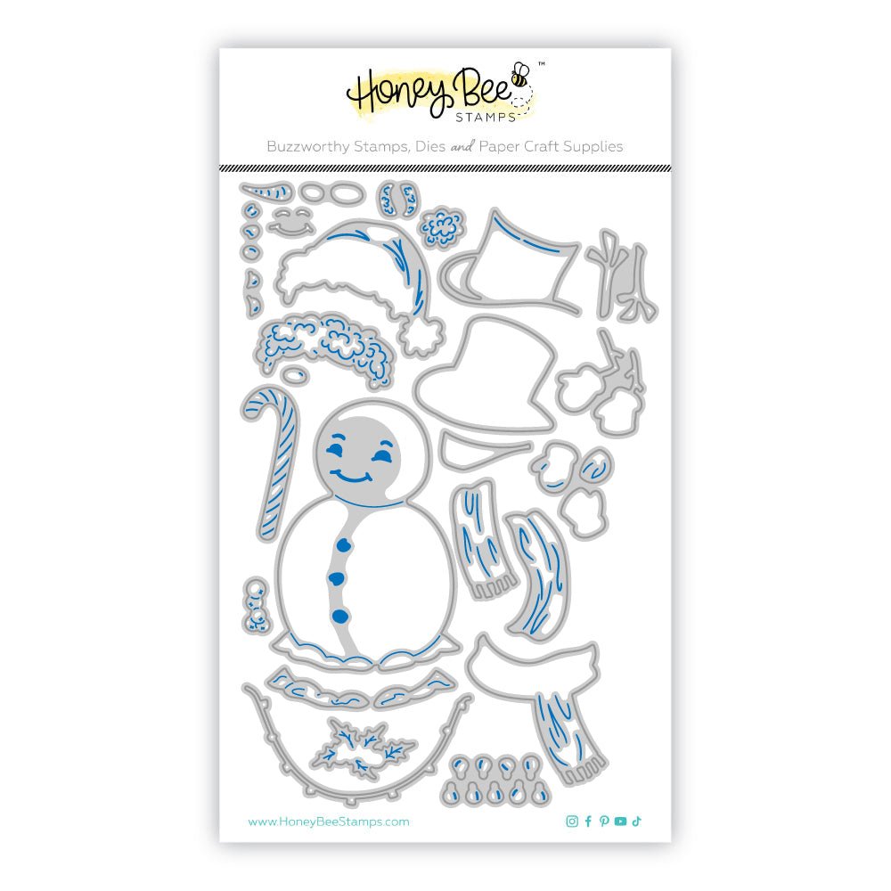 Lovely Layers: Vintage Snowman - Honey Cuts - Stand - Alone Dies - Honey Bee Stamps