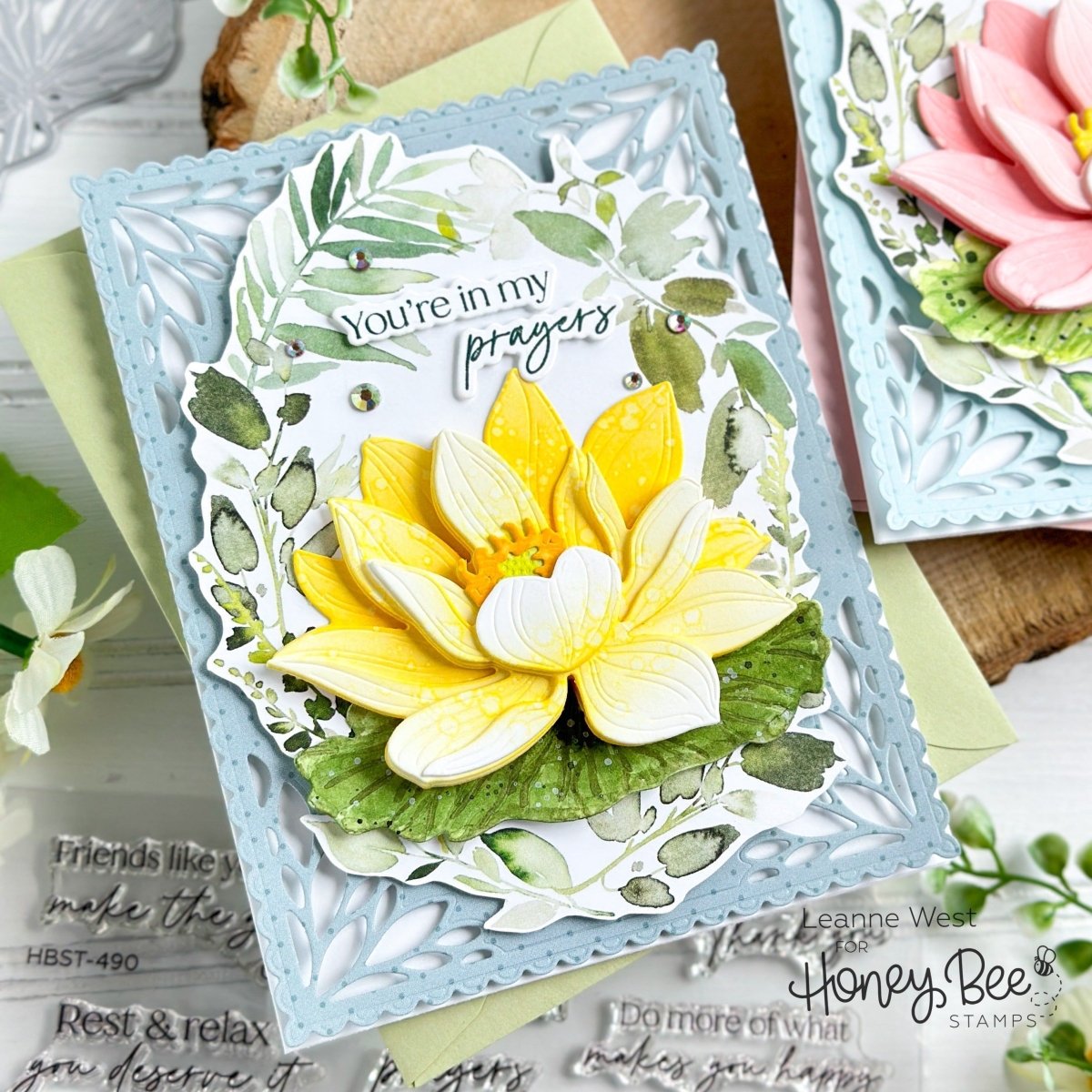Lovely Layers: Water Lily - Honey Cuts - Stand - Alone Dies - Honey Bee Stamps