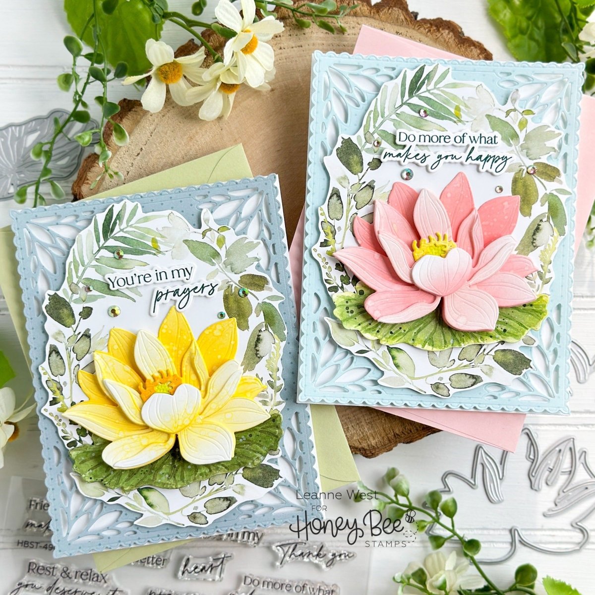 Lovely Layers: Water Lily - Honey Cuts - Stand - Alone Dies - Honey Bee Stamps