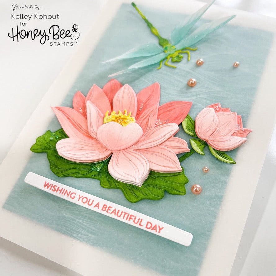 Lovely Layers: Water Lily - Honey Cuts - Stand - Alone Dies - Honey Bee Stamps