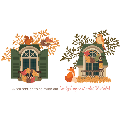 Lovely Layers: Window Fall Add - On - Honey Cuts - Stand - Alone Dies - Honey Bee Stamps