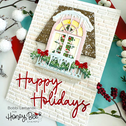 Lovely Layers: Window Holiday Add - On - Honey Cuts - Stand - Alone Dies - Honey Bee Stamps