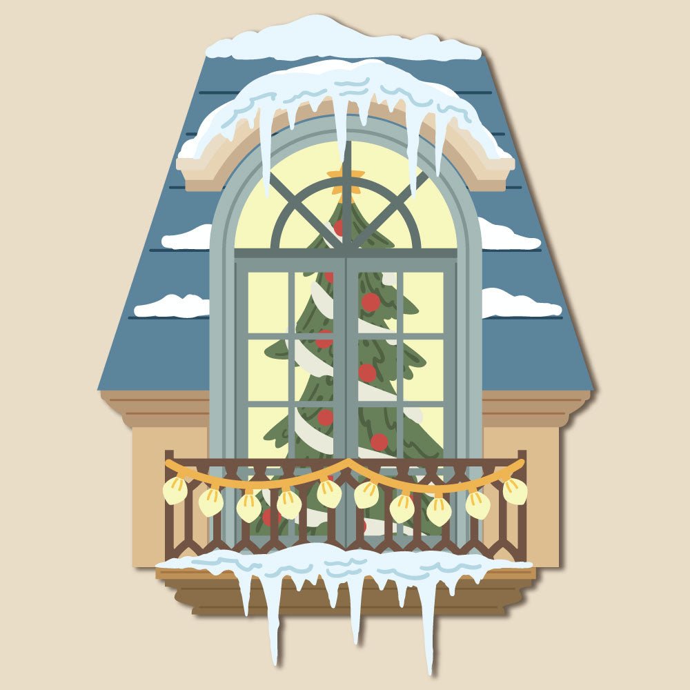 Lovely Layers: Window Holiday Add - On - Honey Cuts - Stand - Alone Dies - Honey Bee Stamps