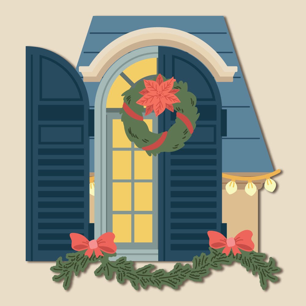 Lovely Layers: Window Holiday Add - On - Honey Cuts - Stand - Alone Dies - Honey Bee Stamps