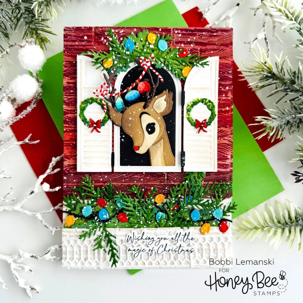 Lovely Layers: Window Holiday Add - On - Honey Cuts - Stand - Alone Dies - Honey Bee Stamps