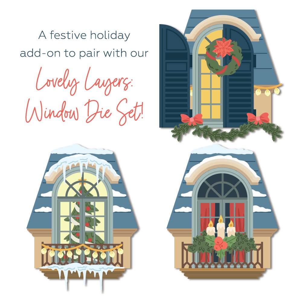 Lovely Layers: Window Holiday Add - On - Honey Cuts - Stand - Alone Dies - Honey Bee Stamps