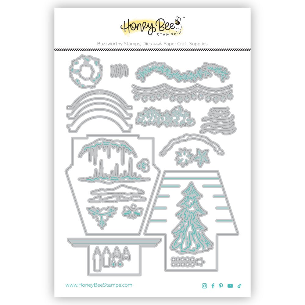 Lovely Layers: Window Holiday Add - On - Honey Cuts - Stand - Alone Dies - Honey Bee Stamps