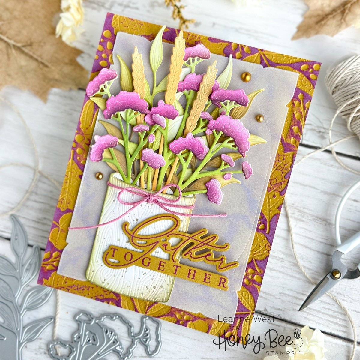 Lovely Layers: Wood Vase - Honey Cuts - Stand - Alone Dies - Honey Bee Stamps