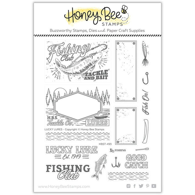 Lucky Lures 6x8 Stamp Set - Honey Bee Stamps