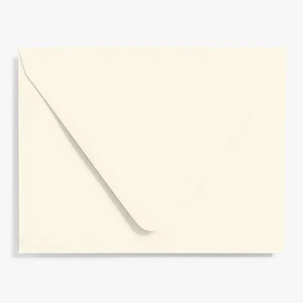 Beige envelope on a white background
