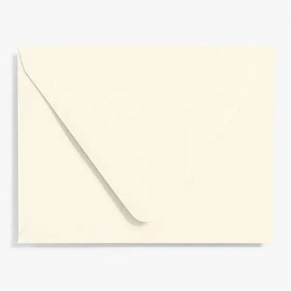Beige envelope on a white background