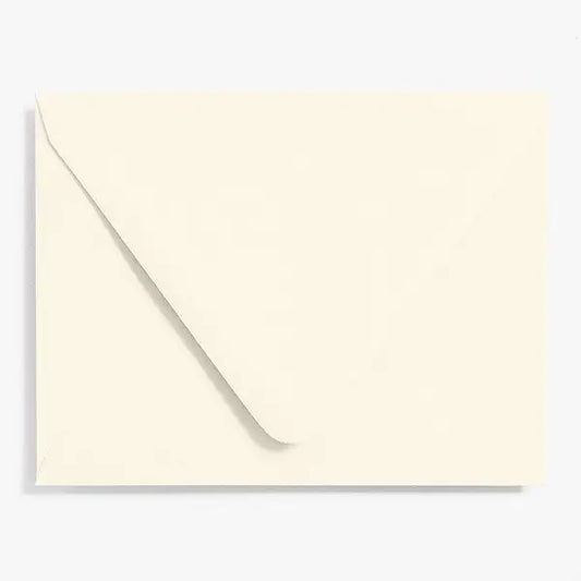 Beige envelope on a white background