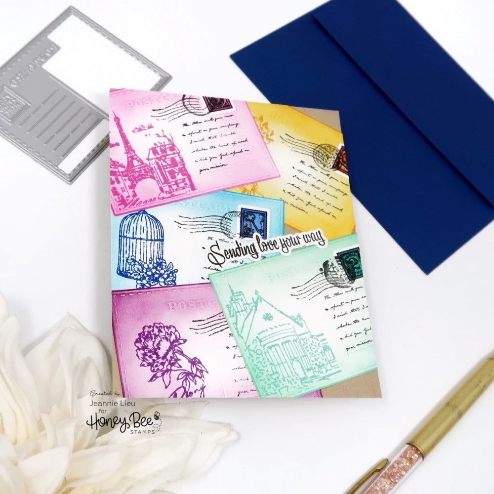 Mailbox Memos - 5x6 Photopolymer Stamp Set - Honey Bee Stamps