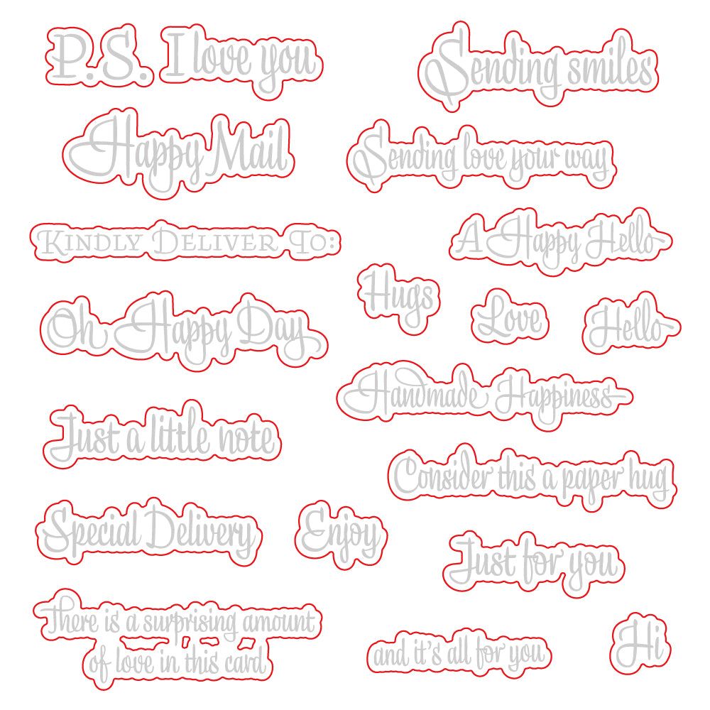 Mailbox Memos - Honey Cuts - Coordinating Dies - Honey Bee Stamps