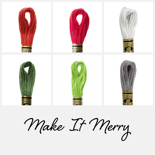 Make It Merry Coordinating DMC Embroidery Thread Bundle - Honey Bee Stamps