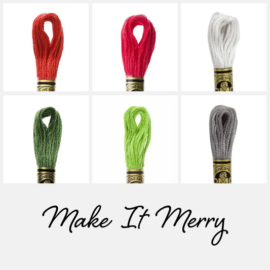 Make It Merry Coordinating DMC Embroidery Thread Bundle - Honey Bee Stamps