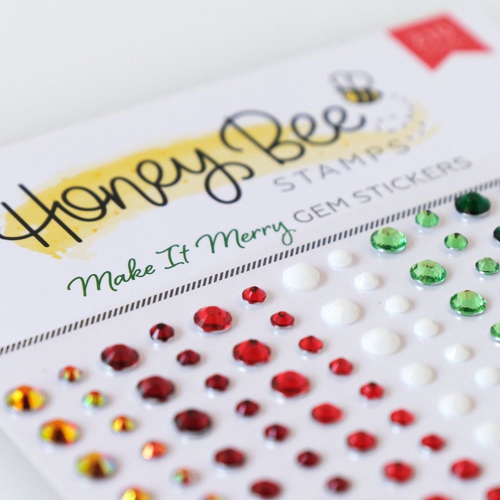 Make It Merry Gem Stickers - 210 Count - Honey Bee Stamps