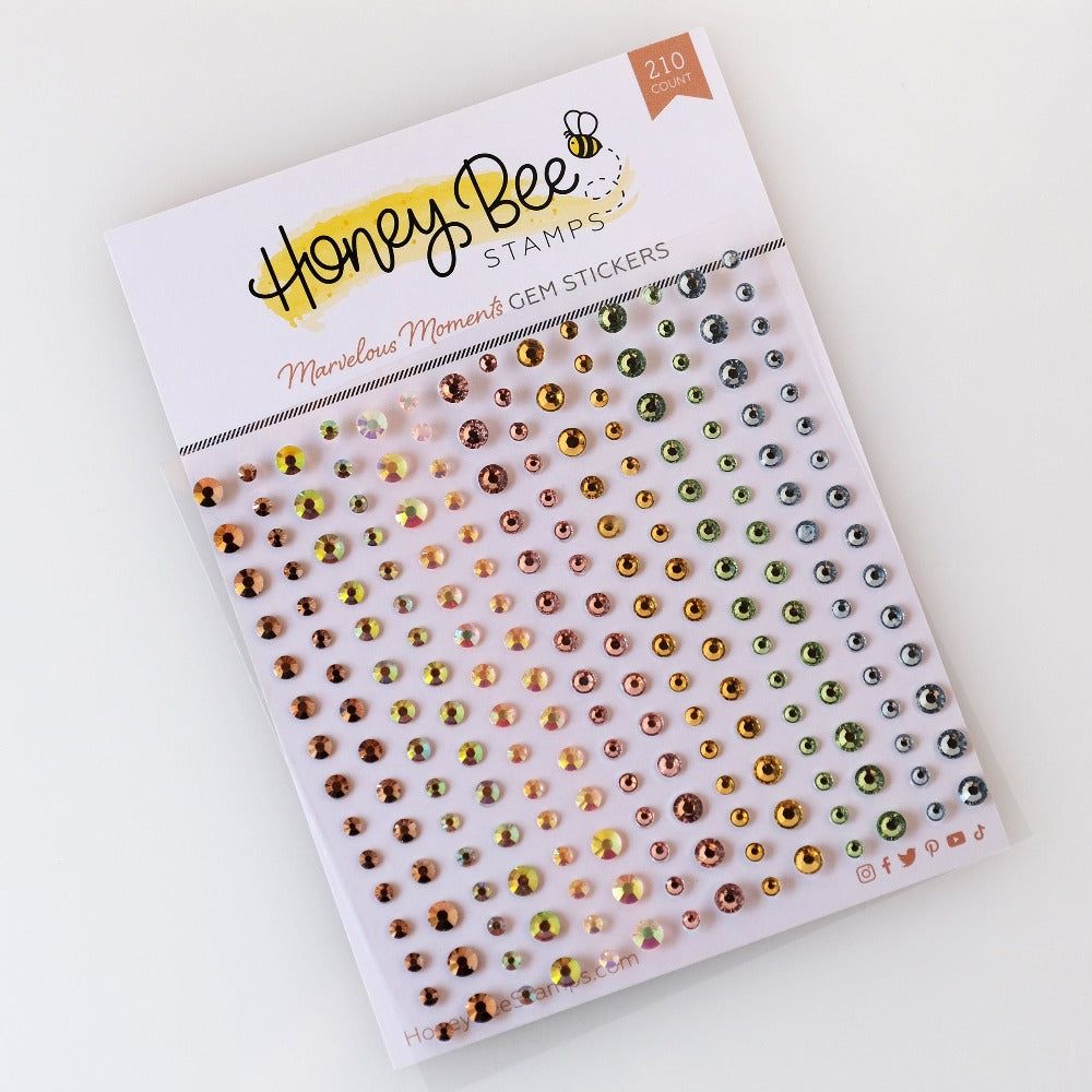 Marvelous Moments Gem Stickers - 210 Count - Honey Bee Stamps