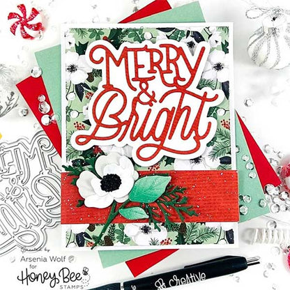 Merry & Bright - Honey Cuts - Stand - Alone Dies - Honey Bee Stamps