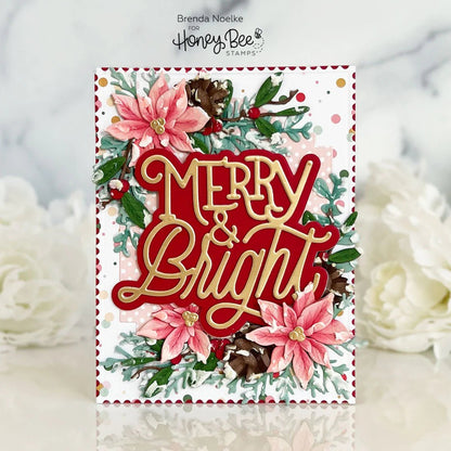 Merry & Bright - Honey Cuts - Stand - Alone Dies - Honey Bee Stamps