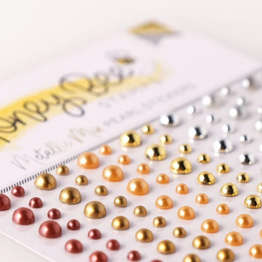 Metallic Mix Pearls - Pearl Stickers - 210 Count - Honey Bee Stamps