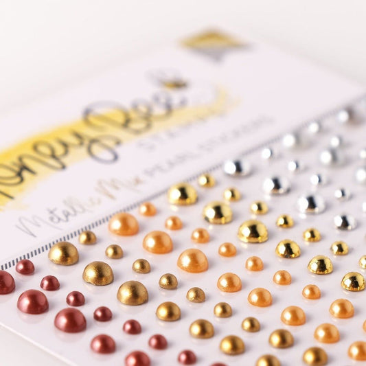 Metallic Mix Pearls - Pearl Stickers - 210 Count - Honey Bee Stamps