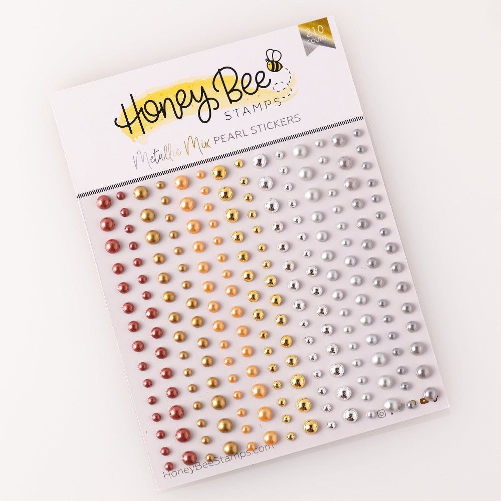 Metallic Mix Pearls - Pearl Stickers - 210 Count - Honey Bee Stamps